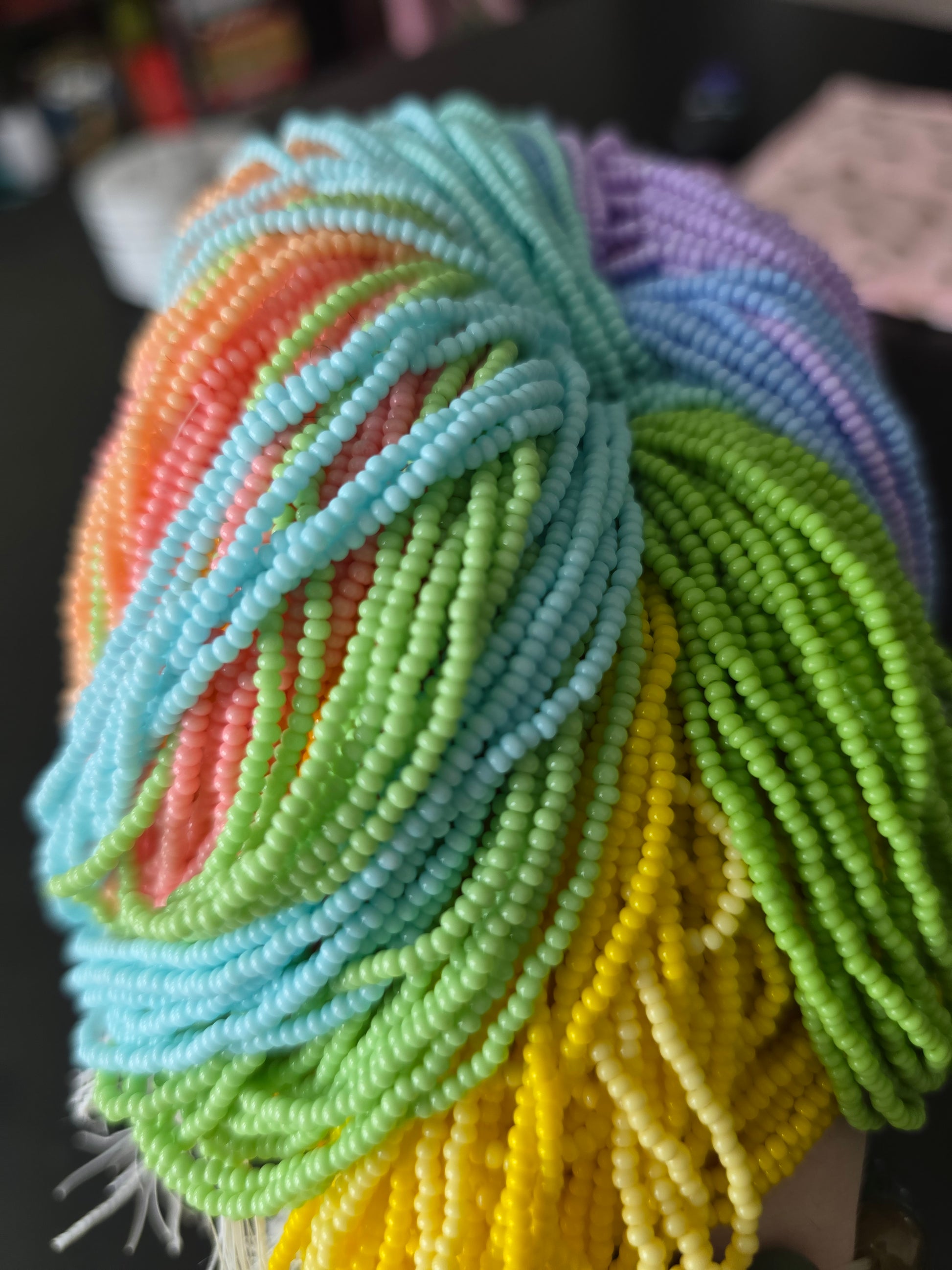 Beaded Fringe Jelly Earrings