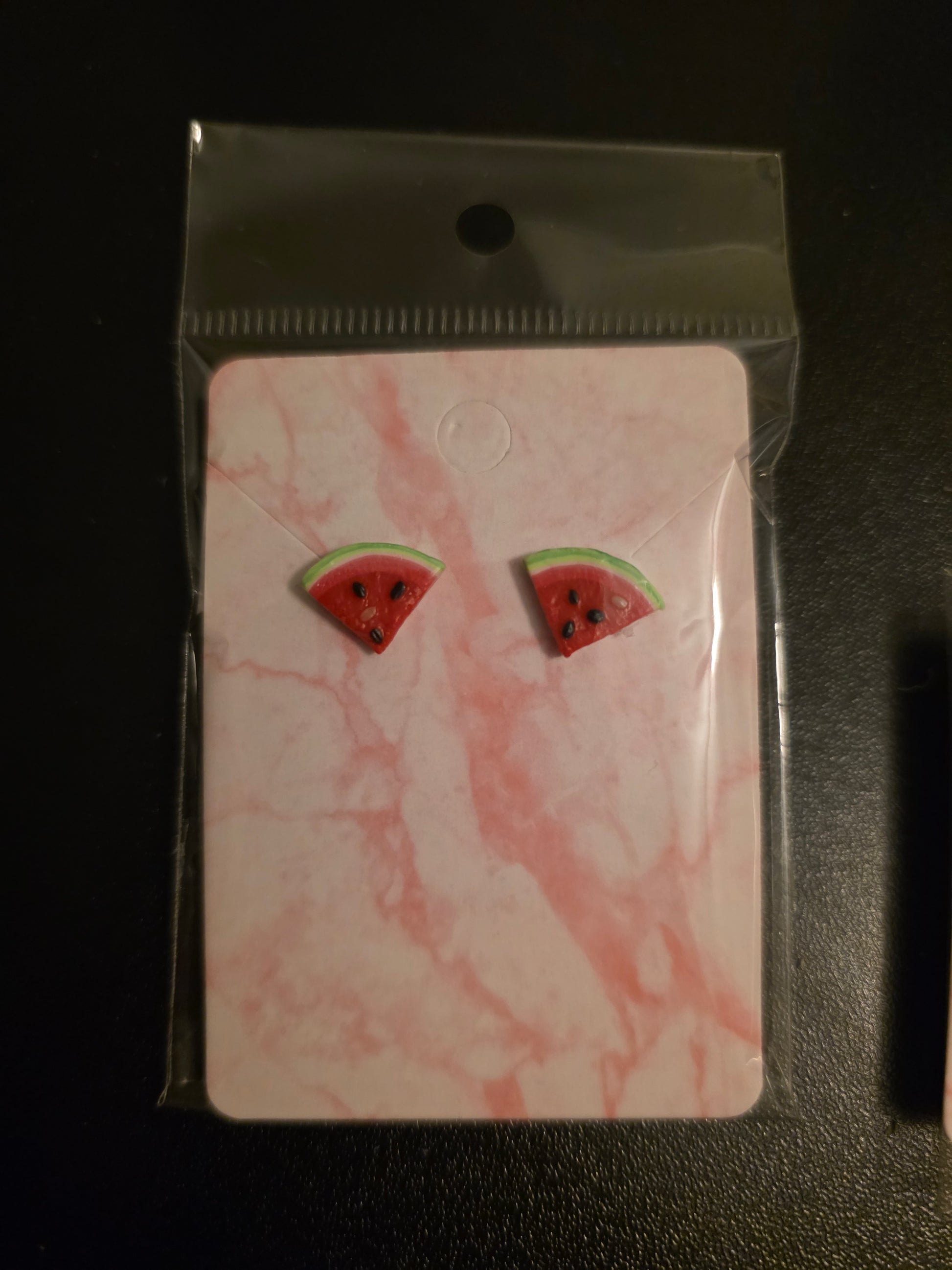 Clay Watermelon Earrings